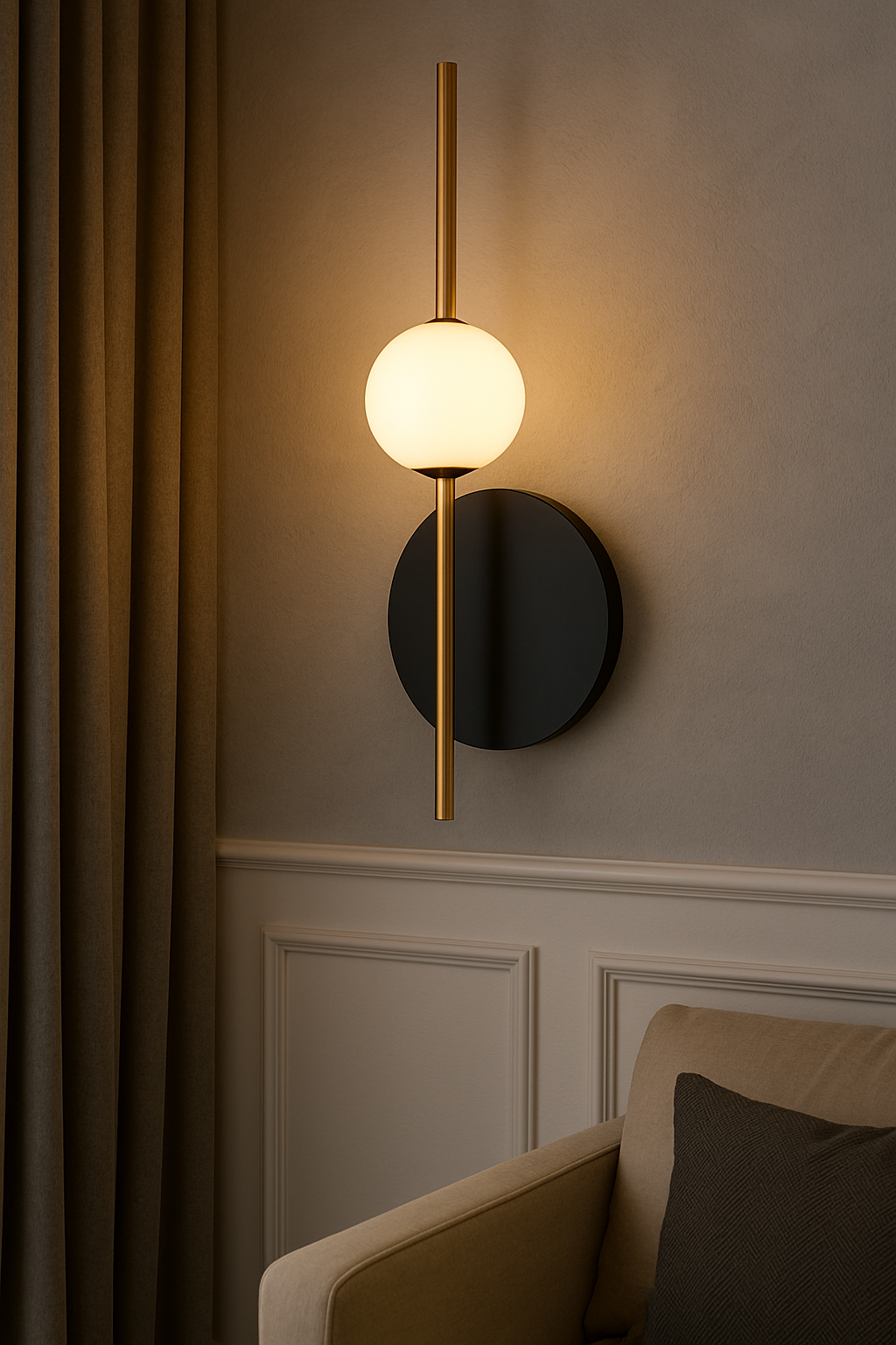 Arvin Wall Sconce KST 2347 BK + FGD 21W