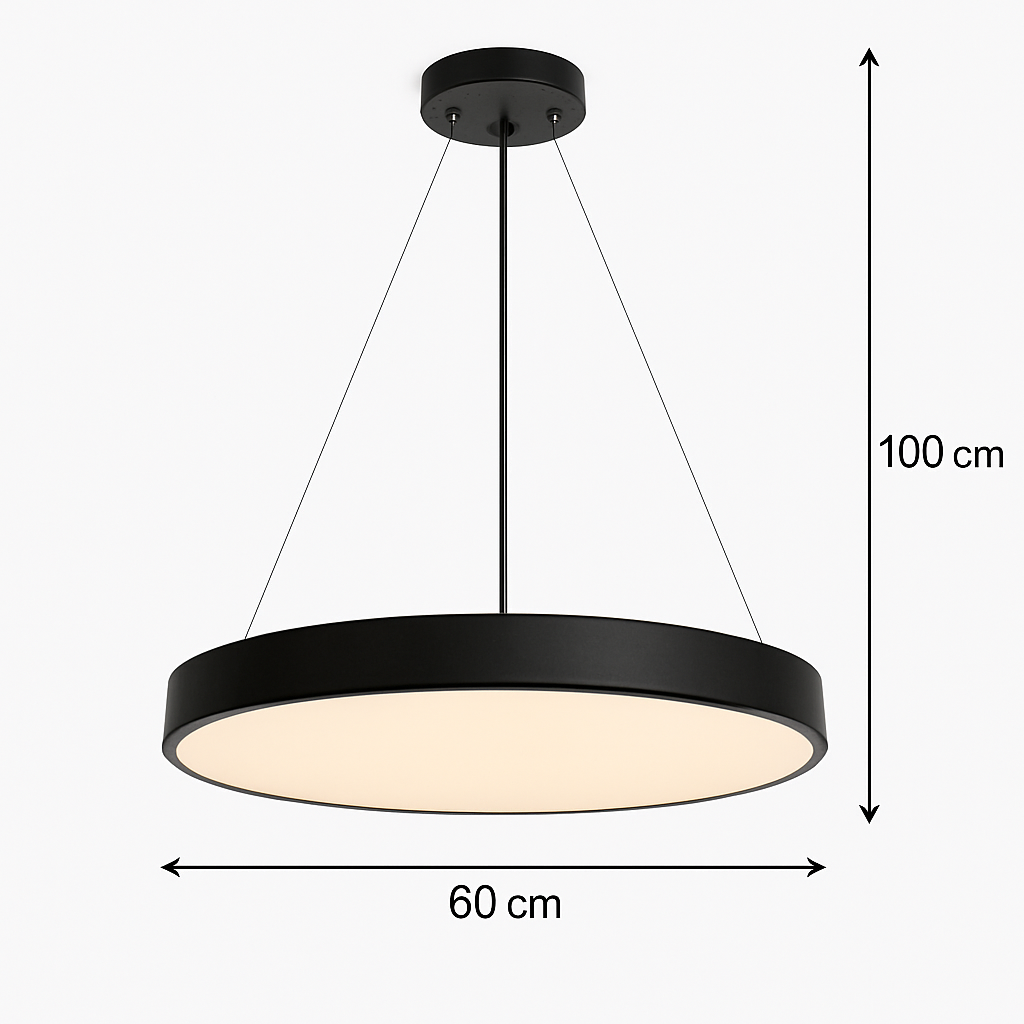 Argox Black Pendant Chandelier Black 3061 45W Power LED Ø: 60cm H: 100cm