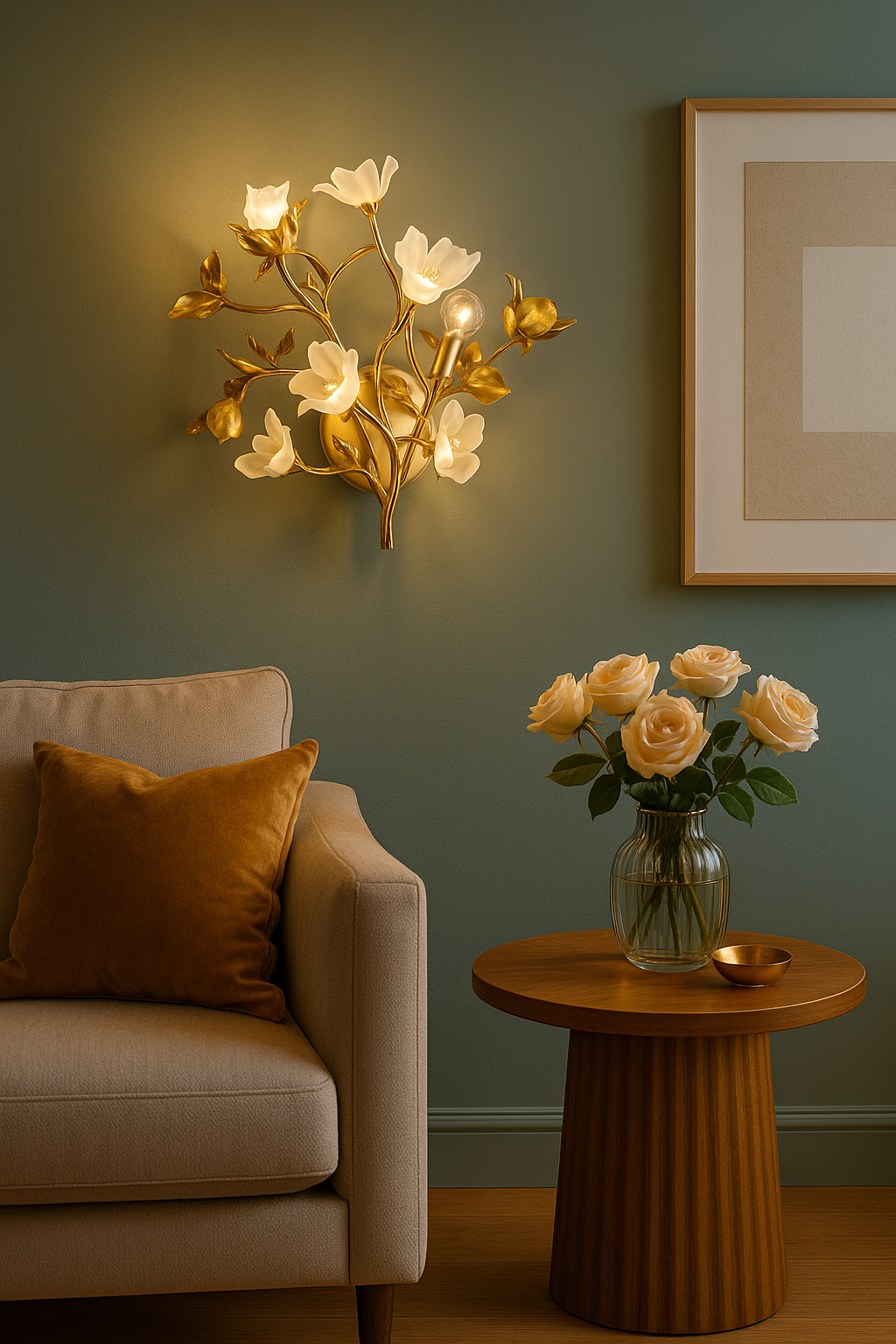 Lily Flower Sconce 7189-AP 300*300mm E14*3