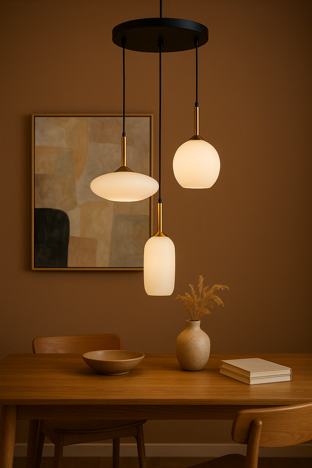 Malvina White Pendant Chandelier 23123 3x E27 Max. 60W Ø: 40cm H: 120cm 