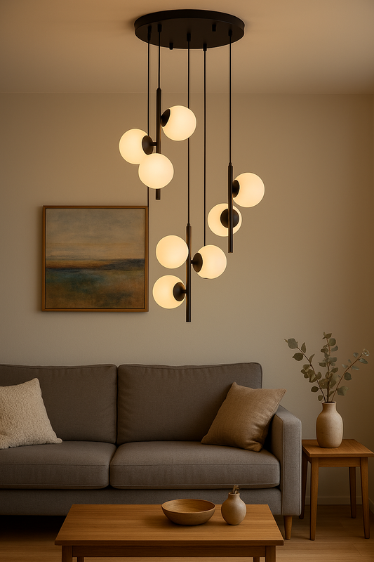 Pogo Siyah Sarkıt Avize 24149 8xG9 8x Ø:40cm H:100cm