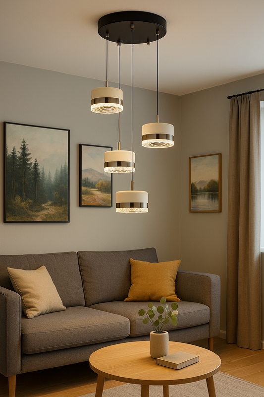 Roger Siyah Sarkıt Avize 24174 Power LED 40W 30*100