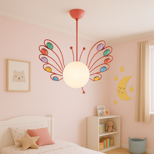 Butterfly Chandelier Children's Room 1087 W: 45 H: 80 